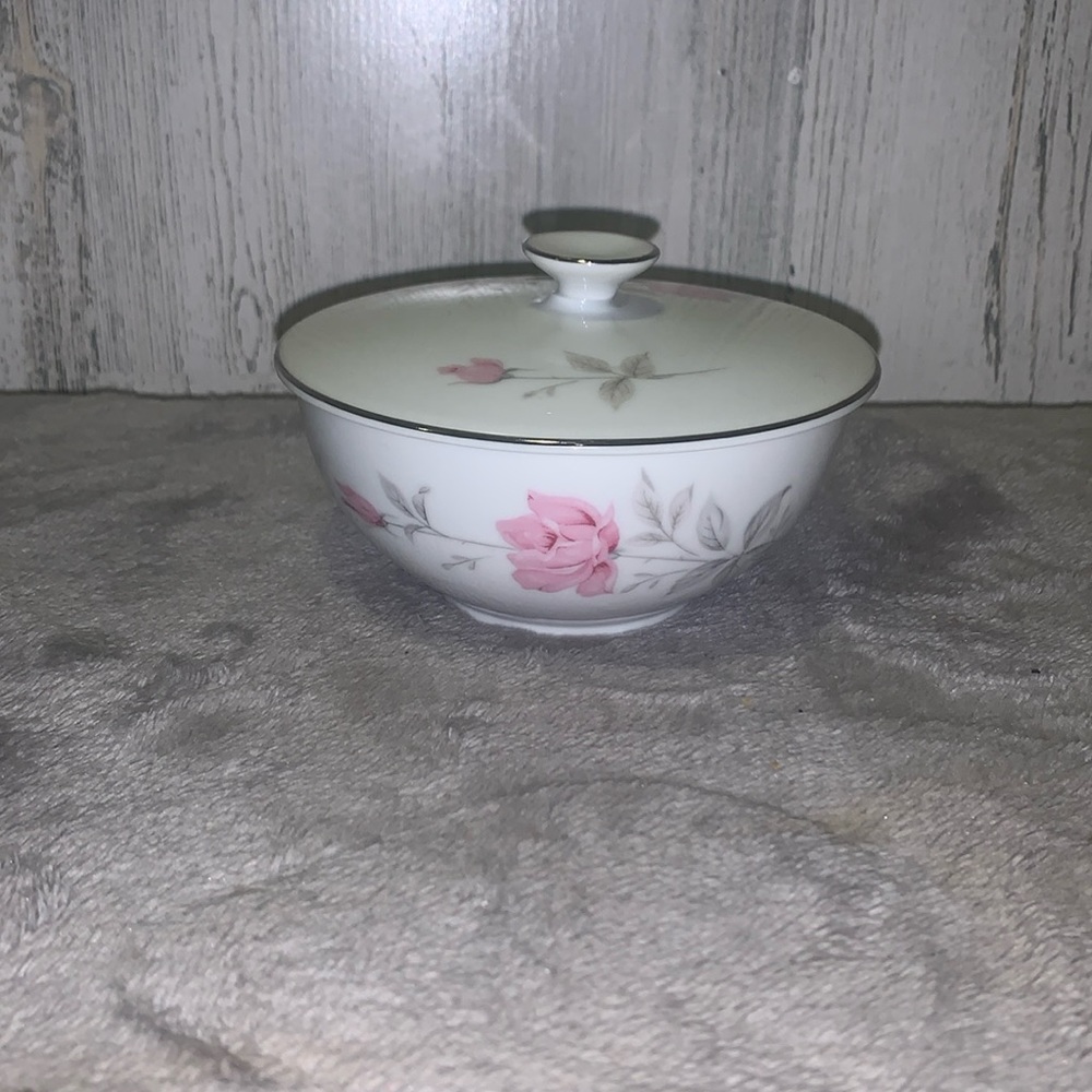 1201 China Arbor Rose Sugar Dish with Lid by Japan